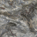 Sophisticated Grey Cotton Lawn Fabric with Silver Floral Overlay, 110 cm Wide-D19142