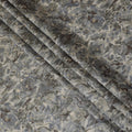 Sophisticated Grey Cotton Lawn Fabric with Silver Floral Overlay, 110 cm Wide-D19142