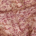Elegant Blush Pink Cotton Lawn Fabric with Gold Floral Print, 110 cm Wide-D19145 Regal Fabrics