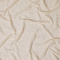 Peach White Embroidered Georgette Fabric - 110 cm Width, Elegant & Sheer, Perfect for Bridal Wear-D19148