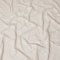 Cream Rose Textured Embroidered Georgette Fabric - 110 cm Width, Luxurious & Textured, Perfect for Occasion Wear-D19150