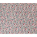 Shabby Chic Pink and Grey Rose Blended Cotton Lawn Fabric - 140 Cm Width, Soft and Breathable, Perfect for Casual and Home Décor-D19156