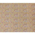 Elegant Blended Cotton Lawn Fabric - Mustard Yellow with Pink Floral Pattern, 140 cms Width-D19158 Regal Fabrics
