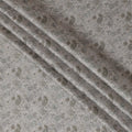 Refined Silver Grey Blended Cotton Lawn Fabric - Elegant Paisley Pattern, 140 cms Width-D19165