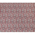 Rustic Red Blended Cotton Lawn Fabric - Classic Floral and Bird Print, 140 cms Width-D19168