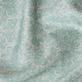 Mint Green Blended Cotton Lawn Fabric - Elegant Floral Pattern, 140 cms Width-D19174 Regal Fabrics