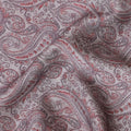 Elegant Dusty Rose Paisley Blended Cotton Lawn Fabric, Classic Design, 140 cms Width-D19177 Regal Fabrics