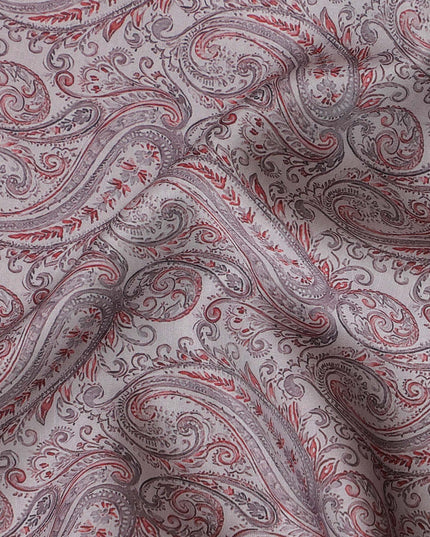 قماش قطني أنيق من Dusty Rose Paisley، تصميم كلاسيكي، عرض 140 سم -D19177