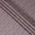 Elegant Dusty Rose Paisley Blended Cotton Lawn Fabric, Classic Design, 140 cms Width-D19177 Regal Fabrics