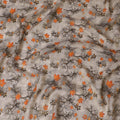 Elegant Viscose Fabric with Winter Branches and Autumn Leaves Digital Print, 110 cm Wide-D19203