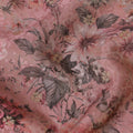 Vintage Rose Viscose Fabric with Floral Digital Print, 110 cm Wide-D19205