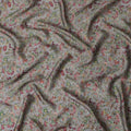 Premium Modal Satin Fabric - Floral Print, Soft Texture, 110 cms Width - Elegant Design for Fashion and Home Décor-D19214
