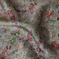 Premium Modal Satin Fabric - Floral Print, Soft Texture, 110 cms Width - Elegant Design for Fashion and Home Décor-D19214