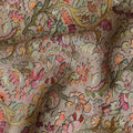 Elegant Indian Modal Satin Fabric - Peachy Floral Print, 110 cms Width - Perfect for Apparel and Crafts-D19215 Regal Fabrics