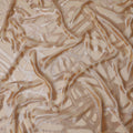 French Silk Chiffon (Fransawi) Fabric with Metallic Gold and Beige Lurex Abstract Design, 140 cm Width-D19744