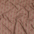 قماش كريب فيسكوز وردي وبرتقالي مطبوع - عرض 110 سم - D20010