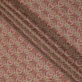 قماش كريب فيسكوز وردي وبرتقالي مطبوع - عرض 110 سم - D20010