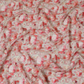 Pink and Red Floral Viscose Crepe Printed Fabric - 110 cm Wide-D20012