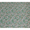 Green and Grey Floral Viscose Crepe Printed Fabric - 110 cm Wide-D20014