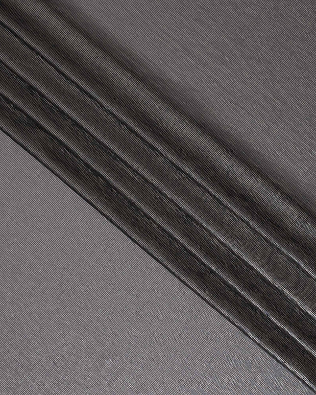 Charcoal Grey Silk Chiffon Metallic Fabric - 110 cm Wide-D20019