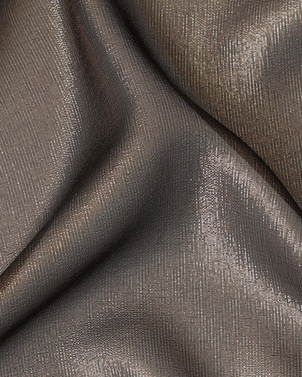 Copper Brown Silk Chiffon Metallic Fabric - 110 cm Wide-D20021