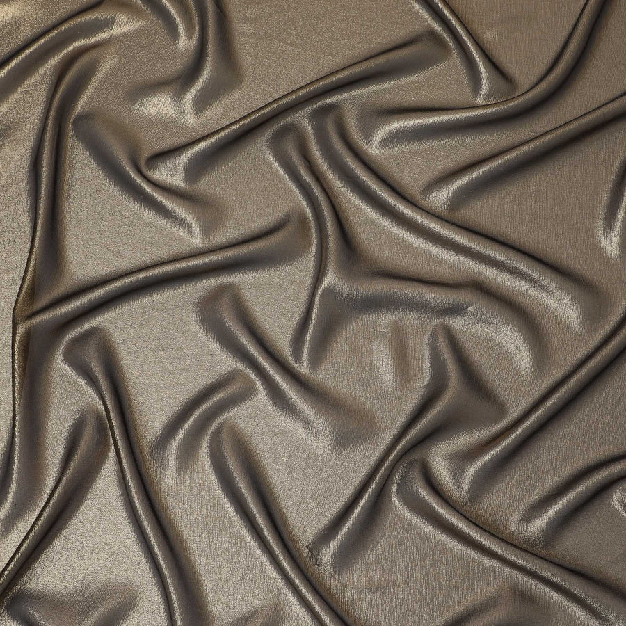 قماش شيفون حرير ذهبي برونزي - عرض 110 سم - D20022