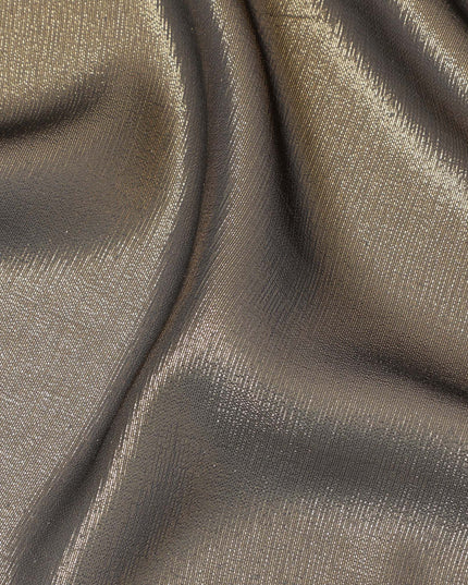 Golden Bronze Silk Chiffon Metallic Fabric - 110 cm Wide-D20022