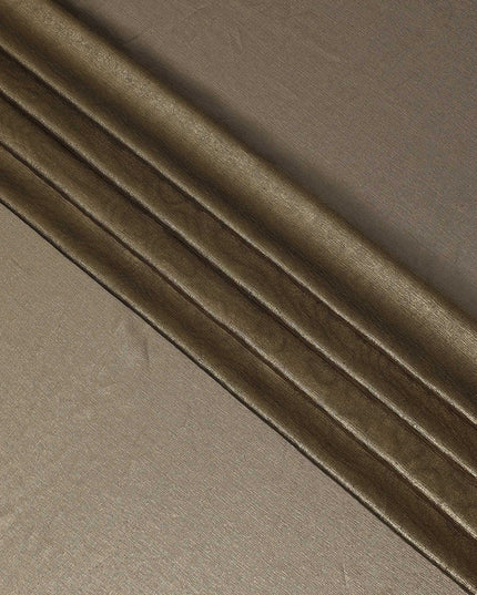 Golden Bronze Silk Chiffon Metallic Fabric - 110 cm Wide-D20022