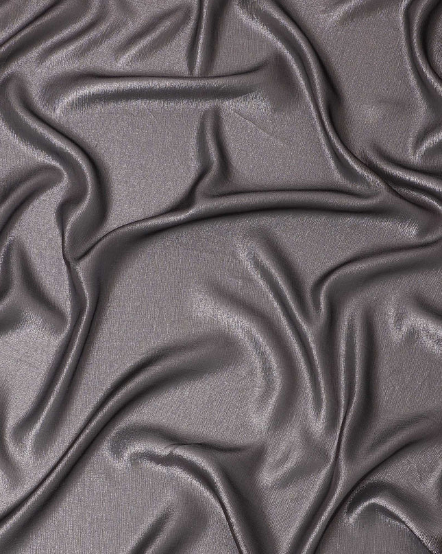 Gunmetal Grey Silk Chiffon Metallic Fabric - 110 cm Wide-D20023