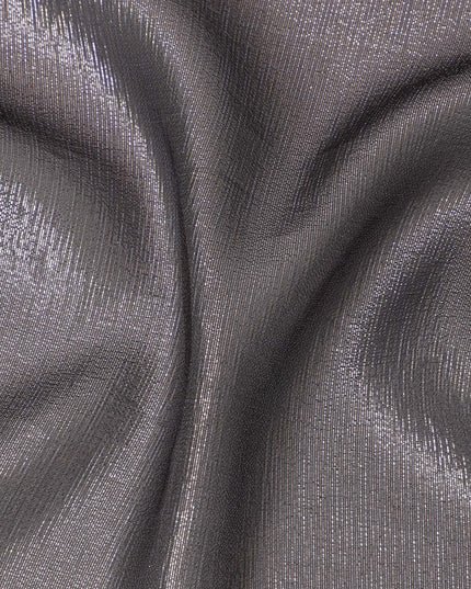 Gunmetal Grey Silk Chiffon Metallic Fabric - 110 cm Wide-D20023