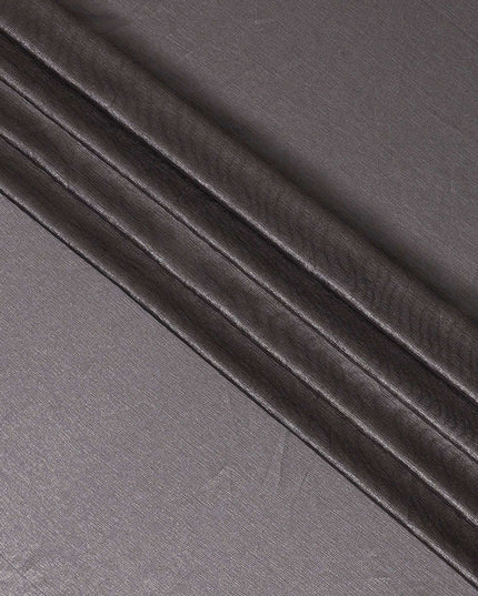 Gunmetal Grey Silk Chiffon Metallic Fabric - 110 cm Wide-D20023