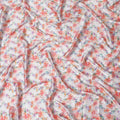 Synthetic Modal Satin Fabric with Stone Work, Floral Watercolor Design, Multicolor, 110 cm Width-20028