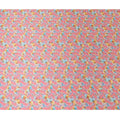 Synthetic Modal Satin Fabric with Stone Work, Vibrant Floral Design, Coral Pink, 110 cm Width-20029