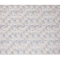 Elegant Cream and Grey Synthetic Modal Satin Fabric with Abstract Design and Stone Work, 110 cm Width-20040