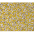 Mustard Yellow Viscose Crepe Printed Fabric with White Floral Design, 110 cm Width
-D20454 Regal Fabrics