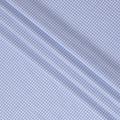 قماش قميص من القطن بنسبة 100% بنقشة مربعات غينغهام باللونين الأزرق الفاتح والأبيض، عرض 150 سم، صنع في إيطاليا - D20472