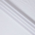 White and Navy Blue Fine Striped 100% Cotton Shirting Fabric, 150 cm Width, Made in Italy-D20473 Regal Fabrics