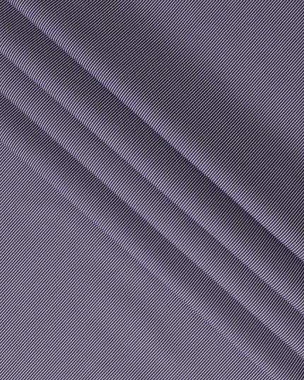 Navy Blue and White Micro Striped 100% Cotton Shirting Fabric, 150 cm Width, Made in Italy-D20480