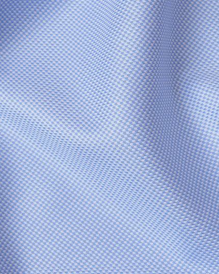 Light Blue and Navy Micro Check 100% Cotton Shirting Fabric, 150 cm Width, Made in Italy-D20483