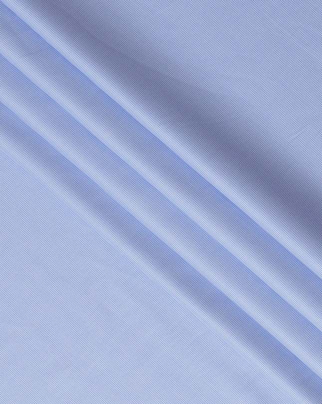 Light Blue and Navy Micro Check 100% Cotton Shirting Fabric, 150 cm Width, Made in Italy-D20483