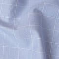 Light Blue and White Plaid 100% Cotton Shirting Fabric, 150 cm Width, Made in Italy-D20485