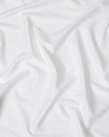 Pure White 100% Cotton Shirting Fabric, 150 cm Width, Made in India-D20486