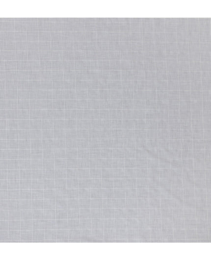 Light Grey and White Plaid 100% Cotton Shirting Fabric, 150 cm Width, Made in Italy-D20487