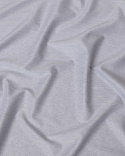 White and Navy Blue Textured Stripe 100% Cotton Shirting Fabric, 150 cm Width, Made in Italy-D20489