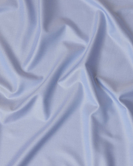 Light Blue Herringbone 100% Cotton Shirting Fabric, 150 cm Width, Made in Italy-D20491