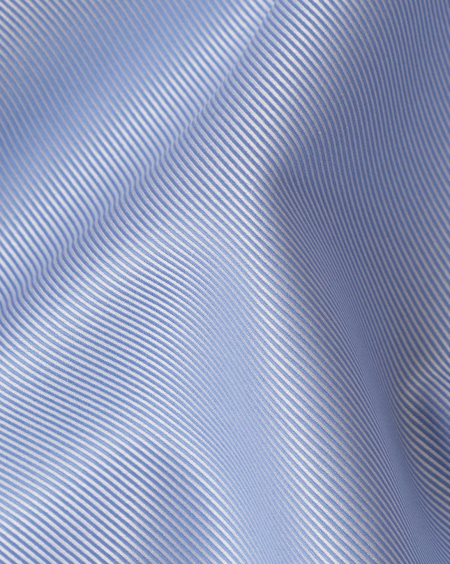 Light Blue Herringbone 100% Cotton Shirting Fabric, 150 cm Width, Made in Italy-D20491