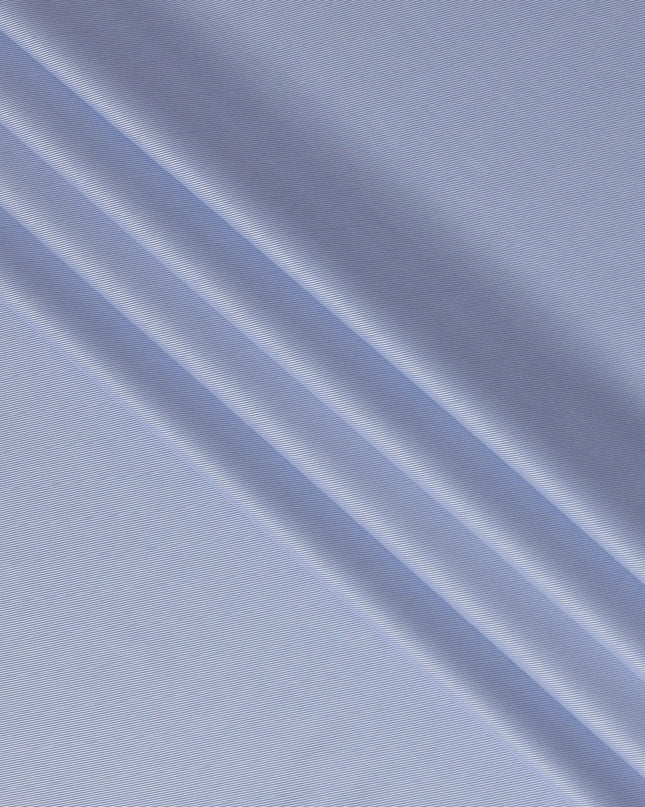 Light Blue Herringbone 100% Cotton Shirting Fabric, 150 cm Width, Made in Italy-D20491