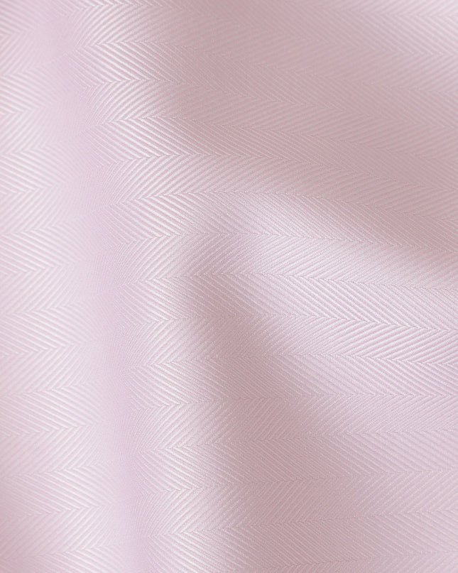 Light Pink Herringbone 100% Cotton Shirting Fabric, 150 cm Width, Made in Italy-D20492