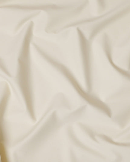 Ivory Cream Blend Swiss Cotton Shirting Fabric, 150 cm Width, Made in Switzerland-D20493