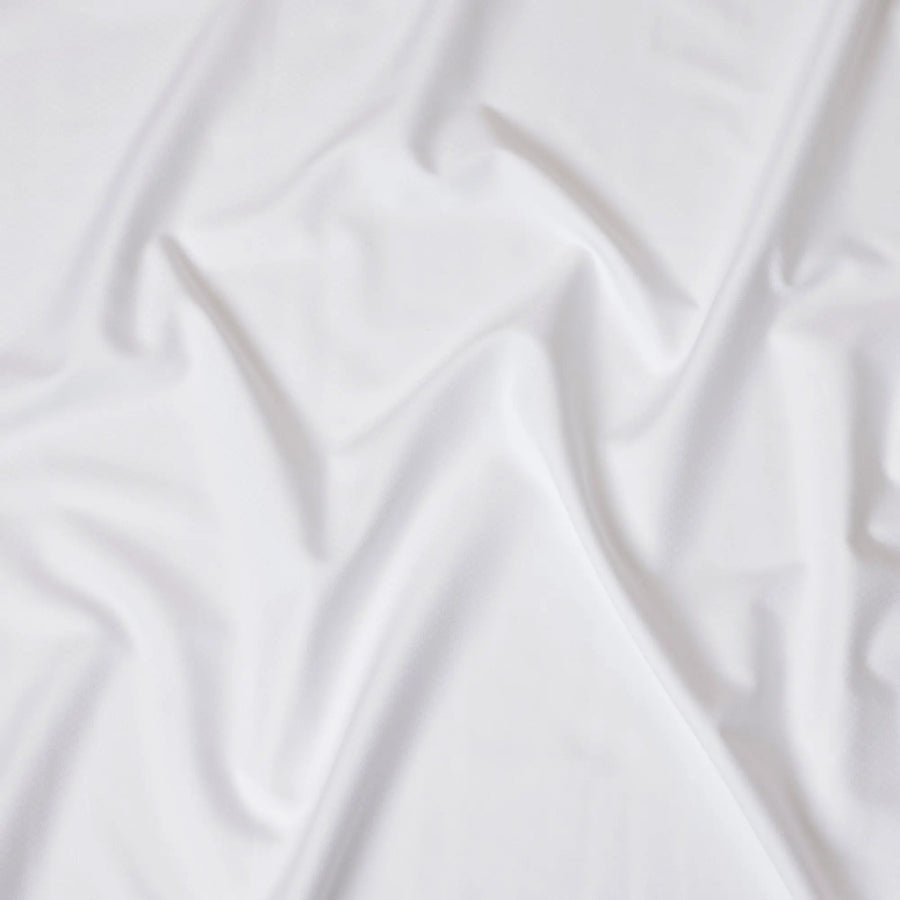 Pure White Textured 100% Cotton Shirting Fabric, 150 cm Width, Made in Italy-D20494 Regal Fabrics